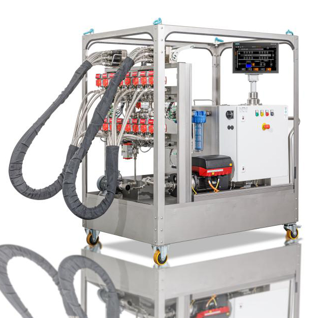 Anlage zur Entfernung von Kalk, Rost und Ölrückständen mittels Chemie aus Temperier- und Kühlkreisläufen von Spritzguss- und Druckgussformen